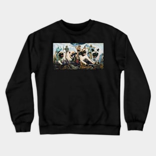 Pug war Crewneck Sweatshirt